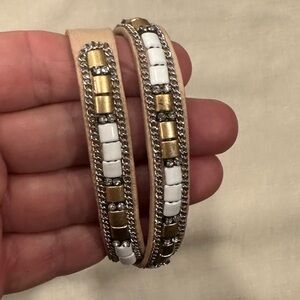 Stella and Dot leather wrap bracelet